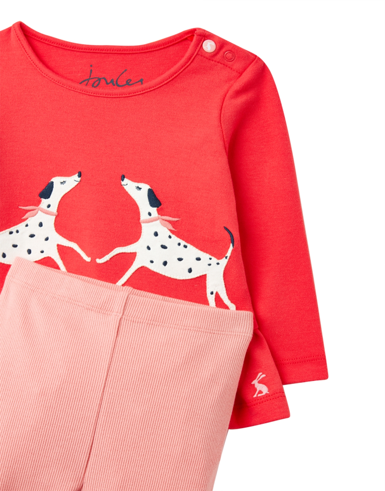 Red Dalmatians Joules Baby Girls Olivia Applique Top And Legging Set 