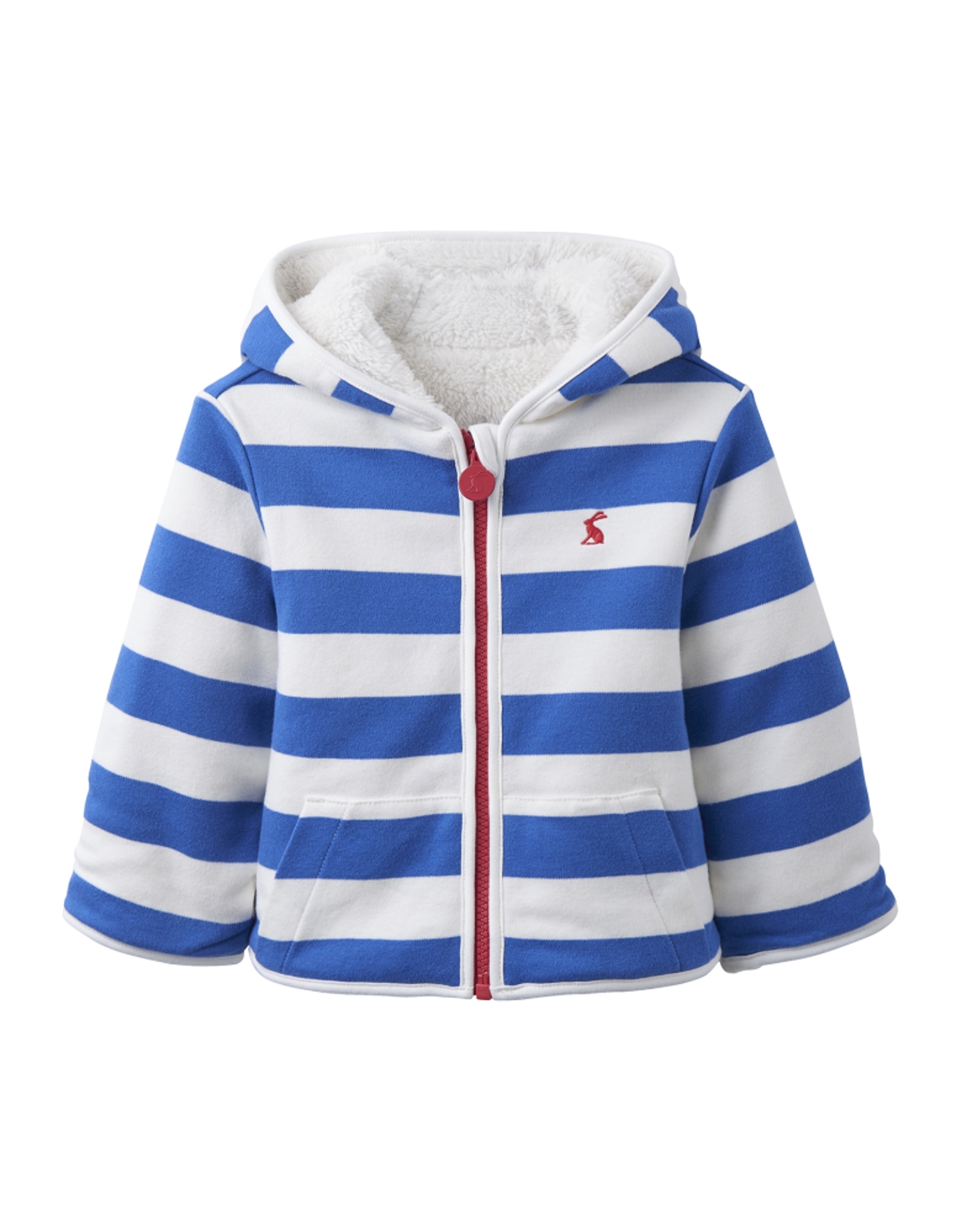 Joules Baby James- Boys Reversible Fleece Jacket- Ocean Blue Stripe: 12 ...