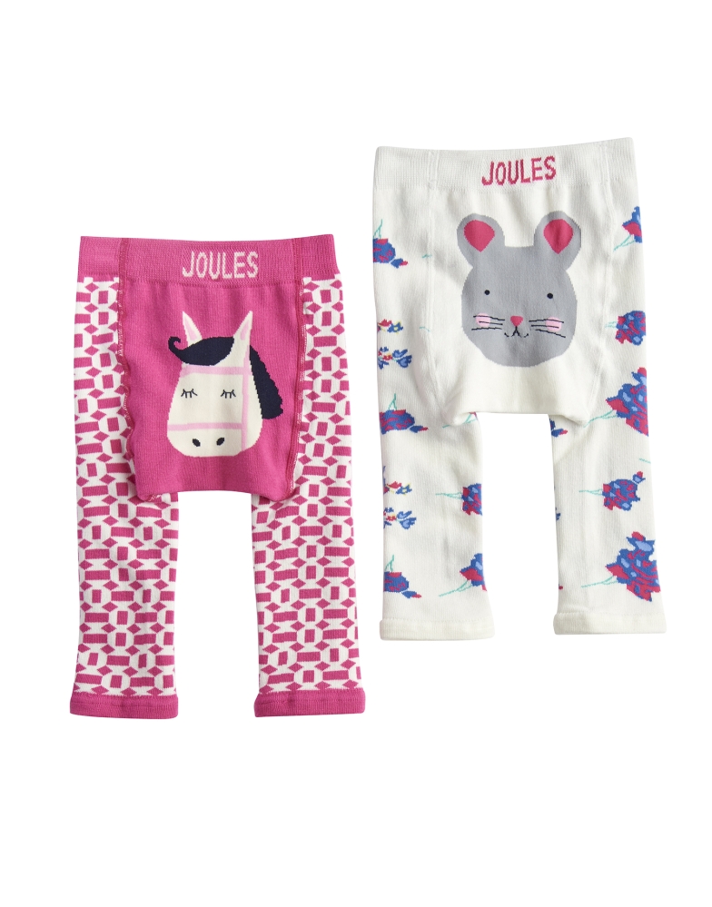 Joules Baby Lively G- Baby Girls 2pk Knitted Leggings- Horse - Hopskotch -  Gifts and Childrens Wear